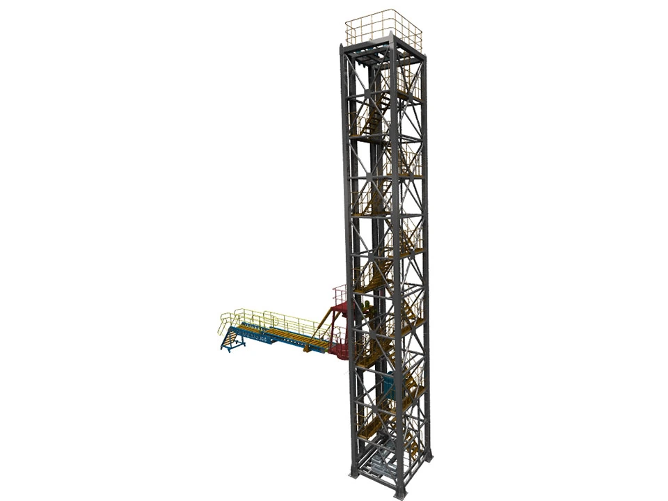 Access Gangway tower type structure and gangway 3D model