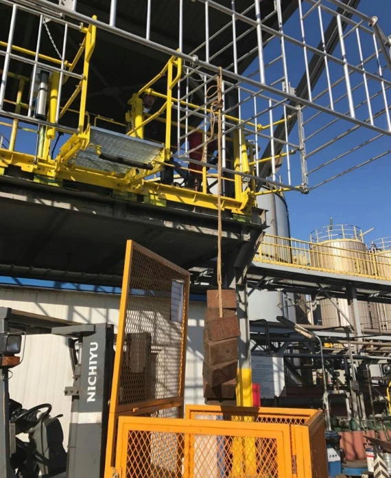 Folding Stairways Loading Platform side view detail