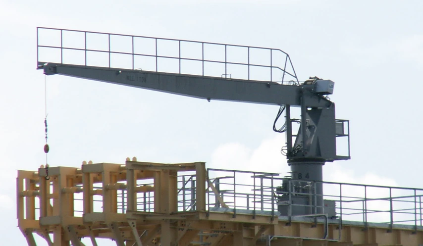 JIB Crane installed on terminal deck for lifting hose and supplies