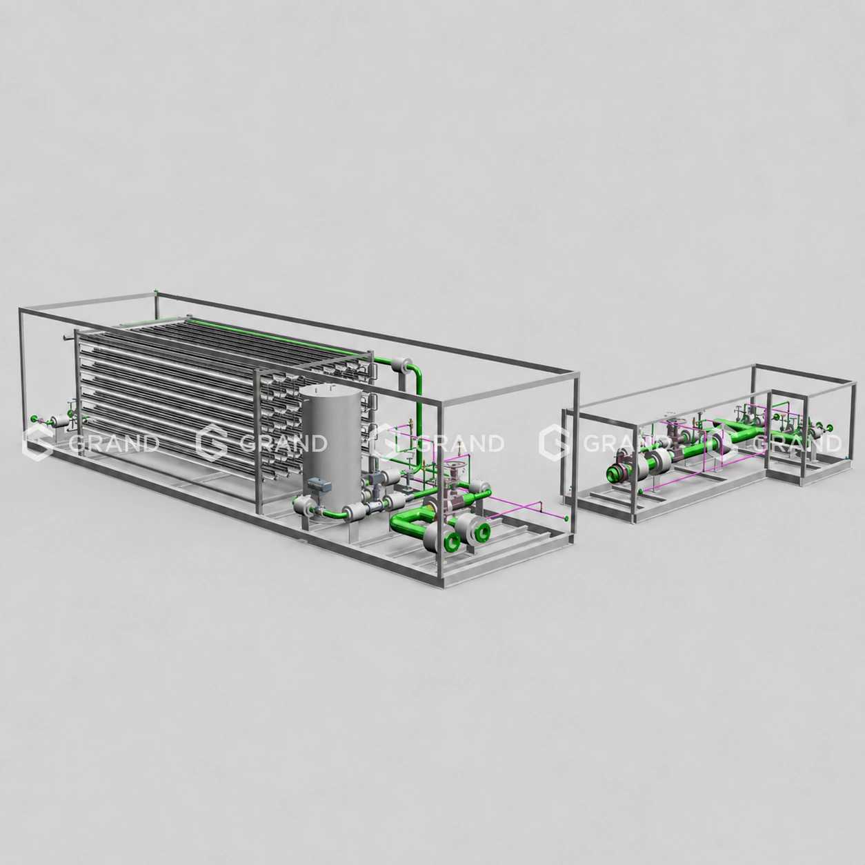 LNG Ship refueling Skid for vessel fuel tank refueling